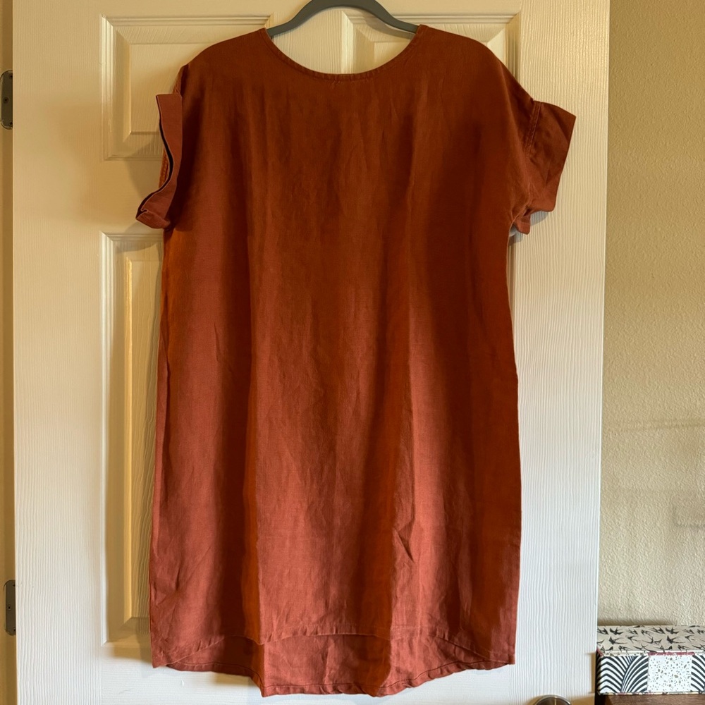 Elizabeth Suzann Georgia Dress Linen Rust